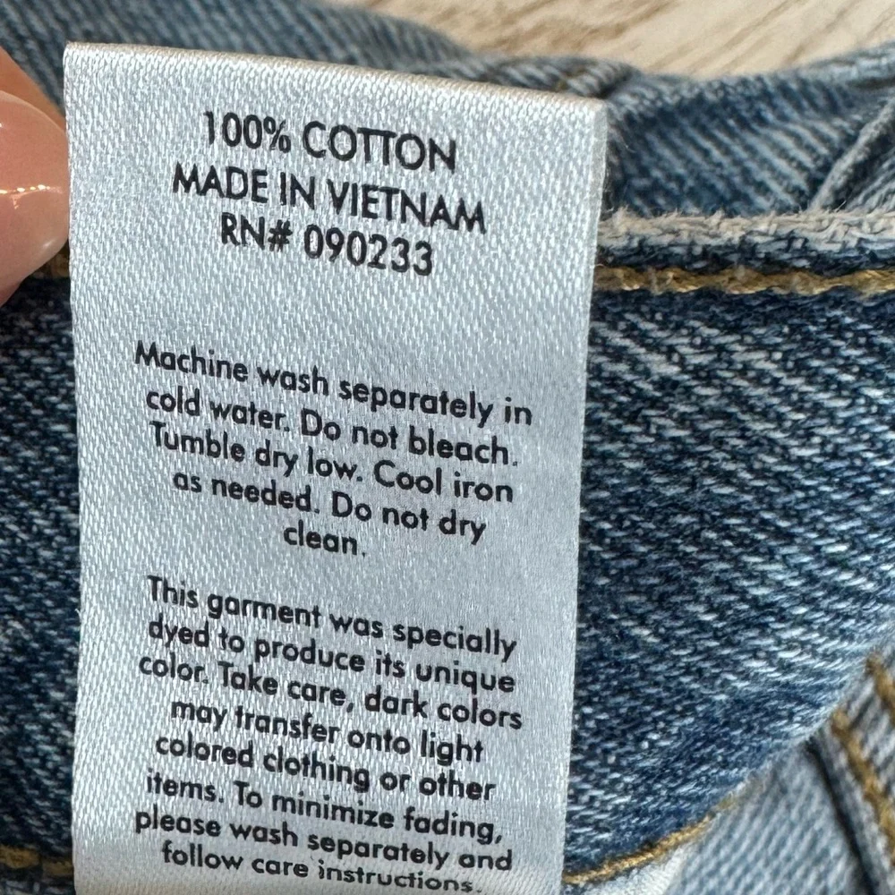 PacSun Dad Jean Button Fly Classic Straight Fit High Rise Blue Denim Jeans 27 - Picture 8 of 9